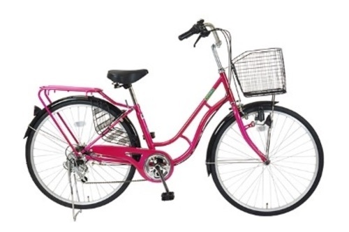 ママチャリ 26インチ パープルピンク 新品同様