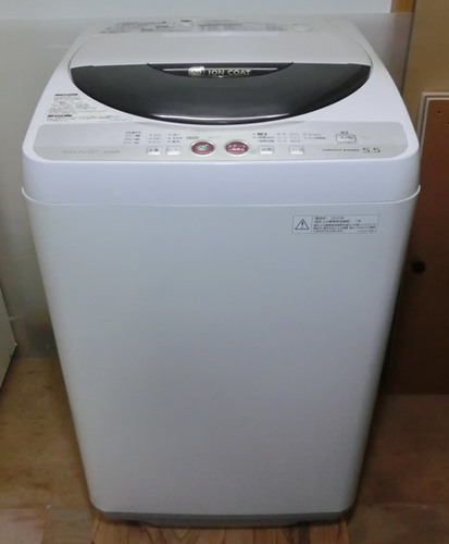 【販売終了致しました。ありがとうございます。】ＳＨＡＲＰ　5.5㎏　ステンレス槽　全自動洗濯機　2010年製