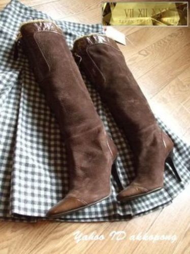 【美品】セブントゥエルブサーティーⅦ ⅩⅡ ⅩⅩⅩ ムートンシープスキンエナメルブーツ