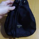 【中古】プラダ正規品 ナイロン巾着