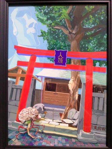 アクリル　絵画　ヒューマン　ゲート