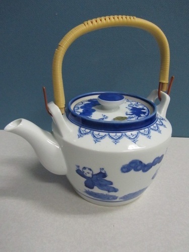 【有田焼】鍋島◆唐子絵◆急須◆染付◆茶道具◆大きい