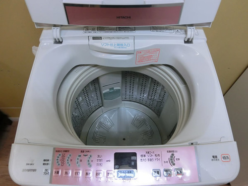 【販売終了しました。ありがとうございます。】日立　8.0㎏　ステンレス槽　全自動洗濯機　2010年製　中古品