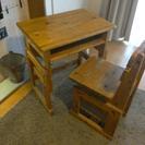 木製学童机・椅子セット