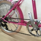売切れ◆新品☆20ｲﾝﾁ ミニベロ クラッカー　ピンク　7段変速