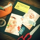 赤ちゃんの手作りアルバム用月齢カード♡お名前と誕生日お入れします！