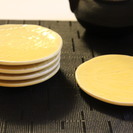 黄色い小皿（和食器直径11㎝）美品