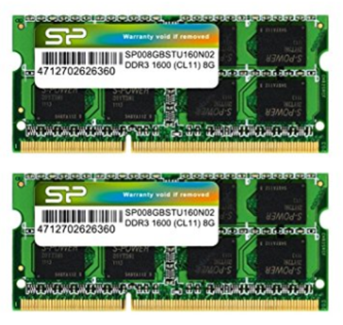 【取引中】シリコンパワー ノートPC用メモリ 8GB×4枚 DDR3 1600 PC3-12800 SO-DIMM   SP016GBSTU160N22