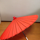 朱色の和傘 番傘