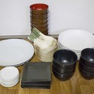 食器52点まとめ売り！カレー皿、鍋取り皿、れんげ、茶碗、汁椀、小...