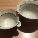 未使用 アジアンテイストの陶器 大小セット