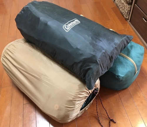 コールマン☆4〜6人用テントとマット、エアベッドのフルセット