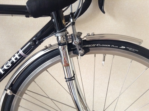 【交渉中】美品　中古　クロモリ　ロードバイク　ラレー　CRN　2016　走行距離１５００km 　泥除け付