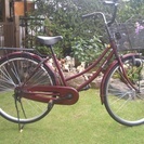 【格安】　26インチ　ワインカラーの自転車