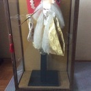日本人形 ガラスケース入り羽子板