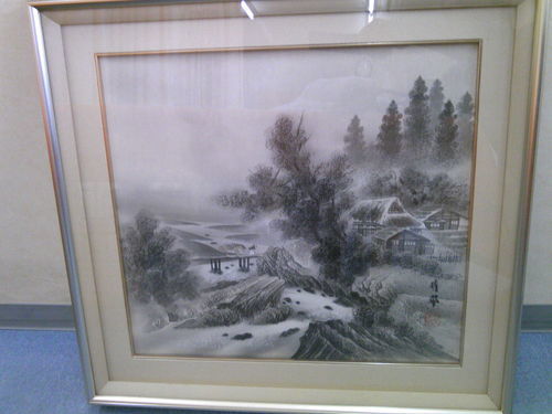 堀江 晴翠先生作 《水墨山水・馬》
