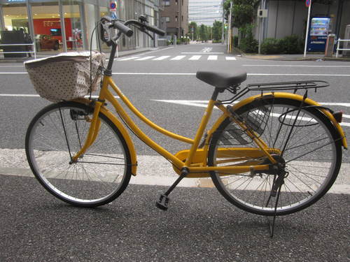 自転車　かごカバー　チェーンロック付けます