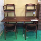 【家具】HORSE SHOE(ACTUS)　ダイニングセットテーブル & チェア 4脚 セット