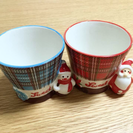 【美品☆】クリスマス デザート カップ陶器