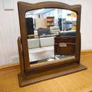 札幌 引き取り 鏡/ミラー 置き型 卓上ミラー 木製 大きめ 激安！！