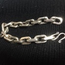 (配送対応可能) シルバー925  超極太 重量級 チェーンブレスレット