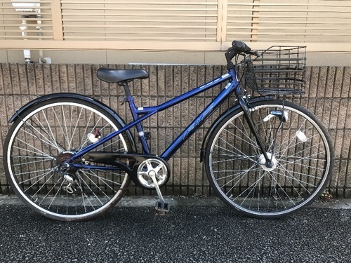【359】【整備済】軽快車　27インチ　シマノ製外装6段ギヤ　オートライト【14500円】