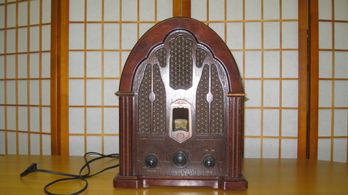 アンティークＡＭ／ＦＭラジオ、ＧＥ社製