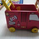 消防車のおもちゃ箱 手押し車式