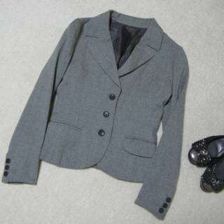 【新品】カールパークレーン*上質ウールジャケット小さいサイズ5号グレー