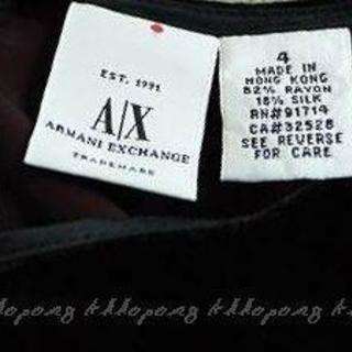 【新品同様】アルマーニAX ARMANI 今季シルクベルベット上質ワンピースドレス