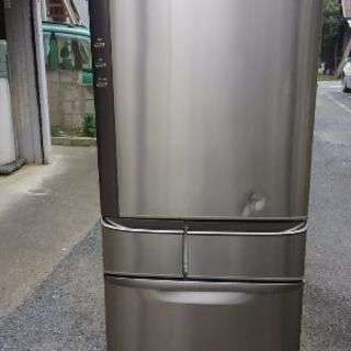 ナショナル　送料込み　455L ノンフロン冷凍冷蔵庫　シルバー　...