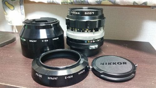 ジャンクカメラ市 送料無料 nikkor 35mm 単焦点 １：
