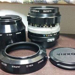 ジャンクカメラ市 送料無料 nikkor 35mm 単焦点 １：