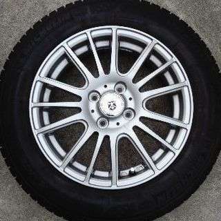 ミシュランスタッドレスタイヤ175-65-15&アルミホイール4穴　チェーン付