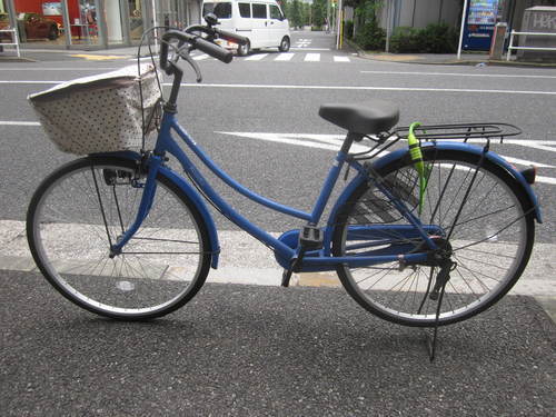 自転車　かごカバー，チェーンロック付です