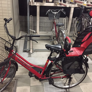 自転車 子供後乗せシート付き