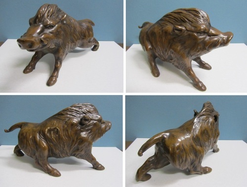 イノシシ 鉄製 鋳造 横約37cm 猪 置物 サイズ大 ぐっさいくる 広島のインテリア雑貨 小物 置物 オブジェ の中古あげます 譲ります ジモティーで不用品の処分