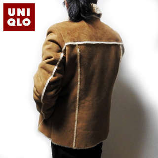 ジャケット UNIQLO フェイクスウェードファージャケット S...