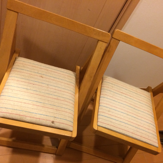 折りたたみ椅子2脚 木製