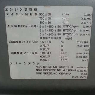 スズキジムニ－エンジン（平成8年）