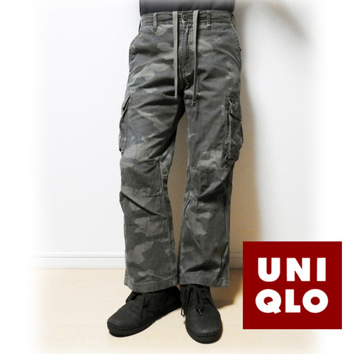 カーゴパンツ Uniqlo ユニクロ ミリタリー迷彩カーゴパンツ サイズs しん 新検見川のパンツ メンズ の中古 古着あげます 譲ります ジモティーで不用品の処分