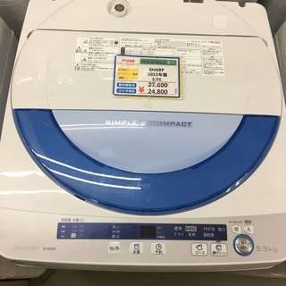 期間限定販売 SHARP ES-GE55P  洗濯機5.5K 2015年製☆5キロ以内、新宿区内送料無料☆ *114*