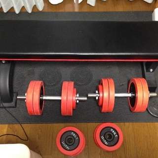 IROTEC 30kg×2 ダンベルセット+フラットベンチ