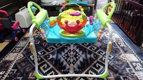 美品2wayジャンパルー ジャンプ＆あんよ  フィッシャープライス