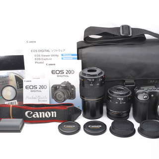 ★★★完売★★★　　●付属品多数●極上美麗 Canon キャノン EOS 20D ダブルレンズ #80