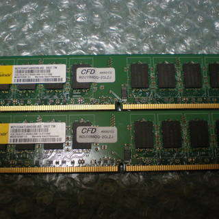 デスクトップ用メモリ　DDR2 4GB（2GBx2） 中古 　