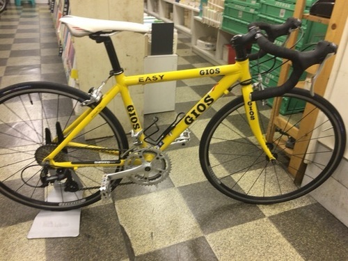 [3621]GIOS　ジオス　EASY DROP（イージードロップ）　本格派キッズロードバイク　24×1インチ　2×8段変速　イエロー