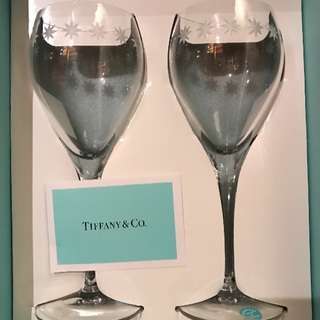ティファニー クリスタル製 ワイングラス  4脚