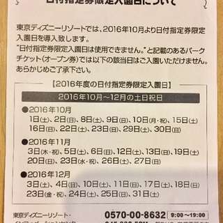 ディズニー★パスポート★2枚