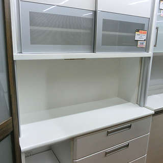 札幌 引き取り キッチンラック 大型食器棚 セパレートタイプ 電源有 ホワイト